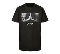 Mister Tee T-Shirt Pray Tee Jungen Schwarz/Hellgrau/Graumeliert Gr. 158/164