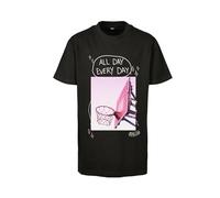 Mister Tee Kinder T-Shirt Kids All Day Every Day Pink Tee Black 110/116