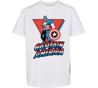 Mister Tee Unisex Kids MTK192-Marvel Captain America Tee T-Shirt, White, 158/164