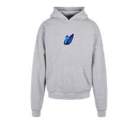 Mister Tee Upscale Unisex Kapuzenpullover Le Papillon Heavy Oversize Hoody, Unisex Hoodie mit Rückenprint, Oversize Fit, Grey, XL