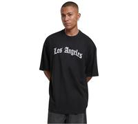 T-Shirt MISTERTEE "MisterTee Los Angeles Wording New Huge Tee", Jungen, Gr. L, schwarz, 100% Baumwolle, bedruckt, oversize, Rundhals, Shirts T-Shirt (58561323-L) schwarz
