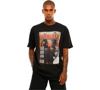 Mister Tee T-Shirt Magazine Oversize Kurzarm Herren Schwarz Größe M