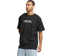 Mister Tee Männlich Collarless T-Shirt, Schwarz, XS