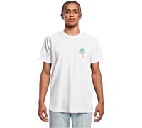 Mister Tee Männlich Collarless T-Shirt, Weiß, L