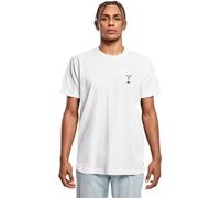 Mister Tee Männlich Collarless T-Shirt, Weiß, XS