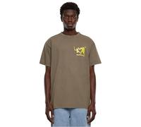 Mister Tee Männlich Ohne Kragen T-Shirt, Braun, M