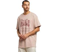 Mister Tee Männlich Ohne Kragen T-Shirt, Rosa, S