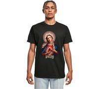 Mister Tee T-Shirt Praying Mary MT3025 Herren ohne Kragen Schwarz Größe S