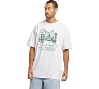 Mister Tee Männlich Ohne Kragen T-Shirt, Weiß, L