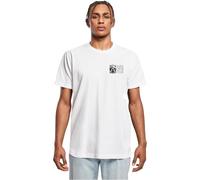 Mister Tee Männlich Ohne Kragen T-Shirt, Weiß, L