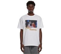 Mister Tee Männlich Ohne Kragen T-Shirt, Weiß, L