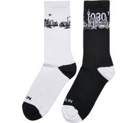 Mister Tee Major City 030 Socks 2-Pack Black/White-35-38