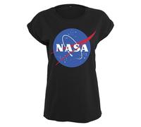Mister Tee (MISUQ) Damen T-shirt Ladies NASA Insignia Tee, black, S, MT614