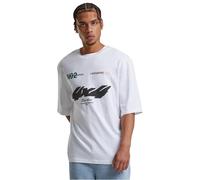Mister Tee Herren T-Shirt MT3191 Motorsport Oversize-Ärmel 100% Baumwolle Weiß XXL