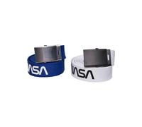 Mister Tee NASA Belt 2-Pack extra long blue/wht one size