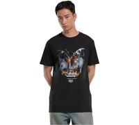 Mister Tee T-Shirt Natural Beauty Butterfly Damen, 100% Baumwolle, bedruckt, Rundhals, Gr. S schwarz
