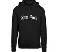 Mister Tee New York Wording Kapuzenpullover M Black