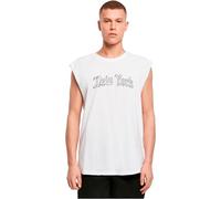 Mister Tee Ärmelloses T-Shirt New York Wording Weiß XXL