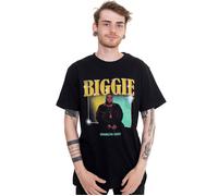 Mister Tee Herren T-Shirt 'Notorious Big Finest' schwarz / lachs / goldgelb / weiß / hellgrün, Größe S, 6723753 Schwarz / Lachs / Goldgelb / Weiß / HellgrüN S
