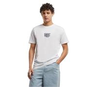 Mister Tee T-Shirt NYC Old English Wording Patch Tee Damen L Weiß 100% Baumwolle Rundhals bedruckt