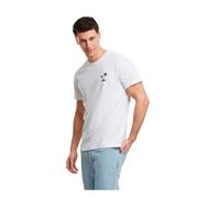 T-Shirt MISTERTEE "MisterTee Palm Tree EMB Tee", Damen, Gr. S, weiß, 100% Baumwolle, bedruckt, normal, Rundhals, Shirts T-Shirt (95292955-S) weiß