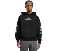 Kapuzensweatshirt "Upscale by Mister Tee Peace&Love Ultra Heavy Oversize Hoodie", Herren, Gr. S, schwarz, 100% Baumwolle, UPSCALE BY MISTER TEE, bedruckt, Langarm, Sweatshirts (88797024-S) schwarz