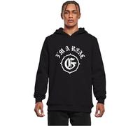Kapuzensweatshirt MISTERTEE "MisterTee Real G Hoody", Herren, Gr. M, schwarz, 65% Baumwolle, 35% Polyester, bedruckt, Langarm, Sweatshirts (15503068-M) schwarz
