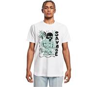 Mister Tee Men's MT3811-Savage Balaclava Tee T-Shirt, White, XL