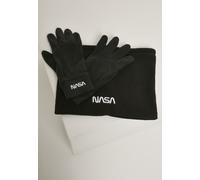 Mister Tee Schal Handschuhe NASA Fleece Set Black