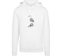 Kapuzensweatshirt MISTERTEE "MisterTee Herren Seagull Sneakers Hoody", Herren, Gr. L, weiß, 65% Baumwolle, 35% Polyester, bedruckt, Sweatshirts (52294944-L) weiß