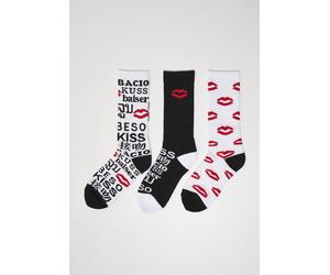 Mister Tee Socken Kiss Socks 3-Pack Black/White/Red-43-46