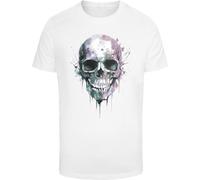 Mister Tee T-Shirt Colorful Skull MT3888 White-M