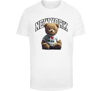 Mister Tee T-Shirt New York College Bear MT3763 White-M