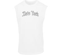 Mister Tee T-Shirt New York Wording Sleeveless Tee MT3455 White-L