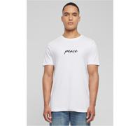 Mister Tee Herren Peace Wording EMB Tee XL White