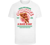 T-Shirt MISTERTEE "MisterTee Pizza Amore Tee", Damen, Gr. M, weiß, 100% Baumwolle, bedruckt, normal, Rundhals, Shirts T-Shirt (62717967-M) weiß