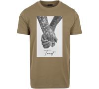 Kurzarmshirt MISTERTEE "MisterTee Herren Trust 2.0 Tee", Damen, Gr. XS, olive, 100% Baumwolle, bedruckt, normal, Rundhals, Shirts (16510752-XS) olive