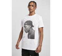 Mister Tee Herren Tupac Cracked Background Tee T-Shirt, Weiß, M