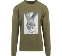 Mister Tee Sweatshirt Trust 2.0 Crewneck Herren Olive Größe M