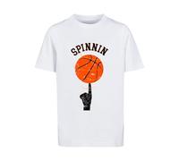 Mister Tee Unisex Kids MTK184-Kids Spinnin Tee T-Shirt, White, 158/164