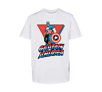 Mister Tee Unisex Kids MTK192-Marvel Captain America Tee T-Shirt, White, 158/164