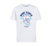 Mister Tee Unisex Kids MTK255-Kids Natural Born Gamer Vintage Tee T-Shirt, White, 146/152