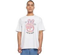 Mister Tee Unisex Live in Peace Oversize Tee White, 4XL
