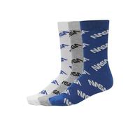 Mister Tee Unisex Nasa Allover Socks 3-pack Lässige, Blau/Grau/Weiß, 47-50