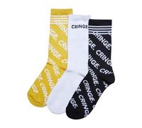 Mister Tee Unisex Socken Cringe Socks 3-Pack black/white/yellow 35-38