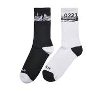 Mister Tee Unisex Socken Major City 0221 Socks 2-Pack black/white 35-38