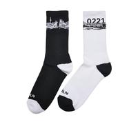 Mister Tee Unisex Socken Major City 0221 Socks 2-Pack black/white 43-46