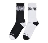 Mister Tee Unisex Socken Major City 069 Socks 2-Pack black/white 47-50