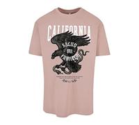 T-Shirt UPSCALE BY MISTER TEE "Upscale by Mister Tee Unisex La Familia Heavy Oversize Tee" Gr. M, rosa (duskrose) Herren Shirts (69234629-M) duskrose