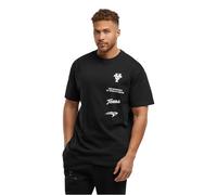 Mister Tee Upscale Herren T-Shirt Texas Leather Tee, Heavy Oversize T-Shirt mit Schriftzug, 100% Baumwolle